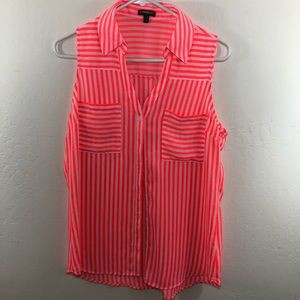 Express sleeveless pink white striped Portofino